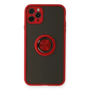 İphone 11 Pro Kılıf Montreal Yüzüklü Silikon Kapak - Kırmızı