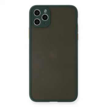 Apple İphone 11 Pro Max Kılıf Montreal Silikon Kapak - Yeşil