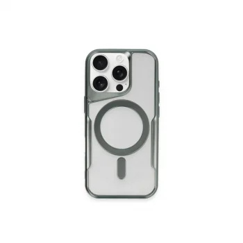 Apple İphone 12 Kılıf Boyi Magsafe Silikon Kapak - Yeşil