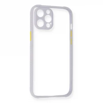 Apple İphone 12 Kılıf Miami Şeffaf Silikon - Lila