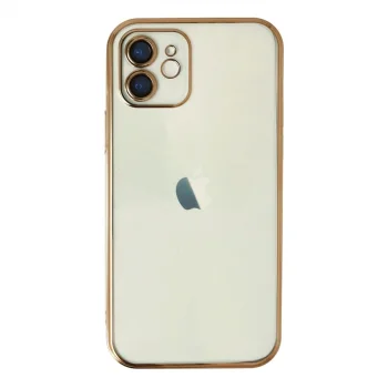 Apple İphone 12 Kılıf Razer Lensli Silikon - Gold