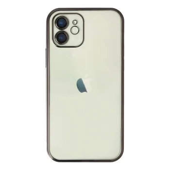 Apple İphone 12 Kılıf Razer Lensli Silikon - Siyah