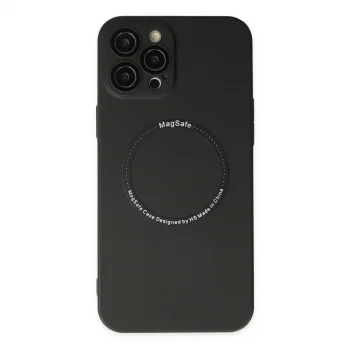 Apple İphone 12 Pro Kılıf Jack Magneticsafe Lens Silikon - Siyah