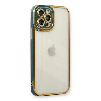 İphone 12 Pro Kılıf Liva Lens Silikon - Yeşil