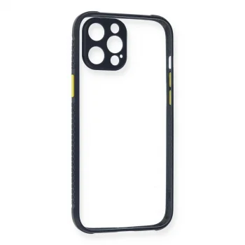 İphone 12 Pro Kılıf Miami Şeffaf Silikon - Lacivert