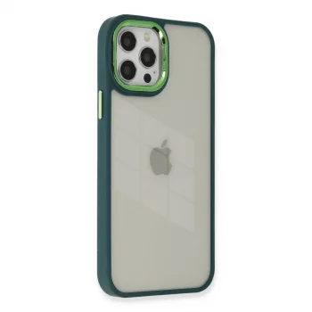 İphone 12 Pro Max Kılıf Dora Kapak - Haki Yeşil