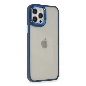 İphone 12 Pro Max Kılıf Dora Kapak - Mavi