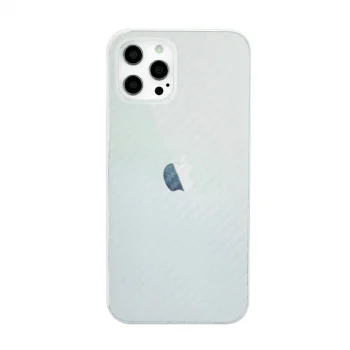 Apple İphone 12 Pro Max Kılıf Karbon Pp Silikon - Şeffaf