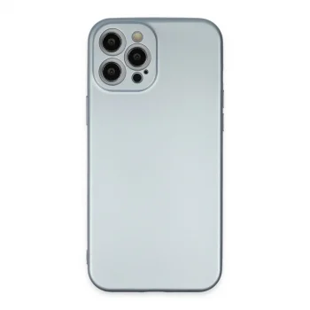 İphone 12 Pro Max Kılıf Nano İçi Kadife Silikon - Sky Blue