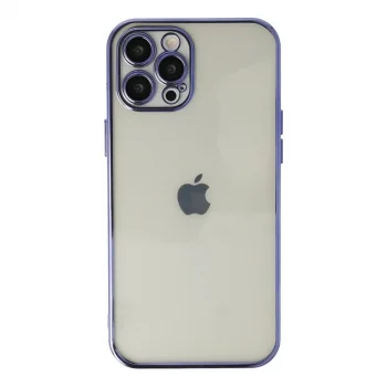 Apple İphone 12 Pro Max Kılıf Razer Lensli Silikon - Mor