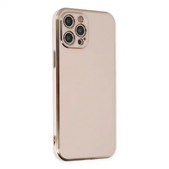 Apple İphone 12 Pro Max Kılıf Volet Silikon - Pembe