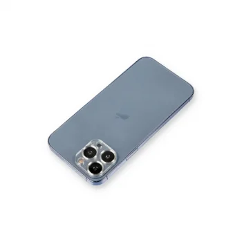 Apple İphone 12 Pro Metal Kamera Lens Koruma Cam - Gümüş