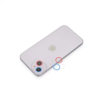 Apple İphone 13 Mini Renkli Kamera Lens Koruma Cam - Pembe-mavi