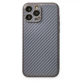 Apple İphone 13 Pro Max Kılıf Coco Karbon Silikon - Gri