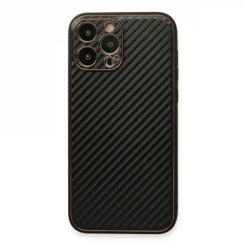 Apple İphone 13 Pro Max Kılıf Coco Karbon Silikon - Siyah