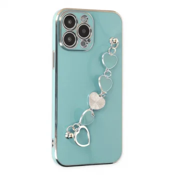 İphone 13 Pro Max Kılıf Esila Silikon - Su Yeşili