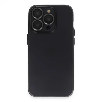 Apple İphone 13 Pro Max Kılıf Luko Lens Silikon - Siyah