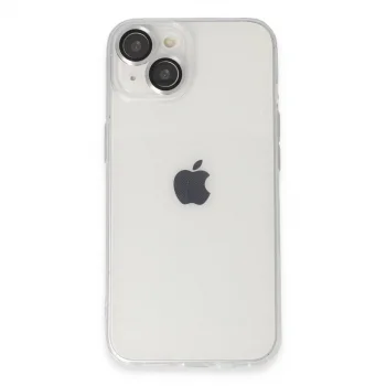 Apple İphone 14 Kılıf Luko Lens Silikon - Gümüş