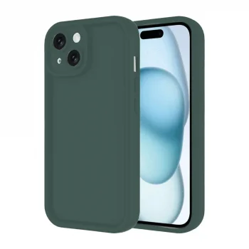 Apple İphone 14 Kılıf Viera Silikon - Koyu Yeşil