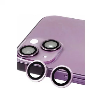 Apple İphone 14 Plus Raze Metal Kamera Lens - Mor