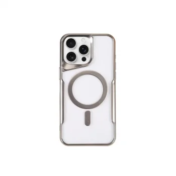 Apple İphone 14 Pro Kılıf Boyi Magsafe Silikon Kapak - Gümüş