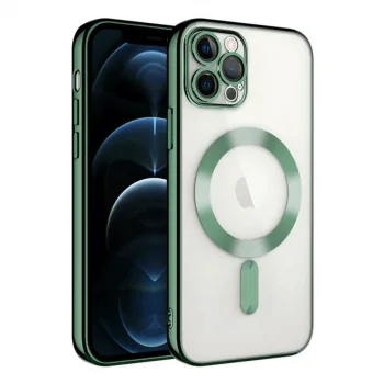 Apple İphone 14 Pro Max Kılıf Kross Magneticsafe Kapak - Koyu Yeşil