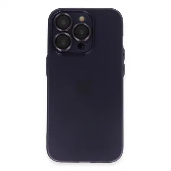 Apple İphone 14 Pro Max Kılıf Luko Lens Silikon - Derin Mor