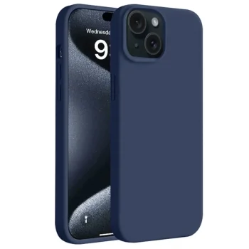 Apple İphone 15 Kılıf First Silikon - Lacivert