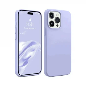 Apple İphone 15 Pro Kılıf First Silikon - Lila