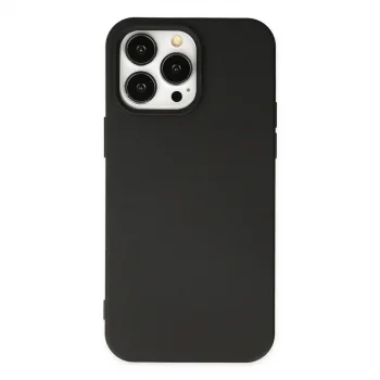 Apple İphone 15 Pro Kılıf Nano İçi Kadife Silikon - Siyah