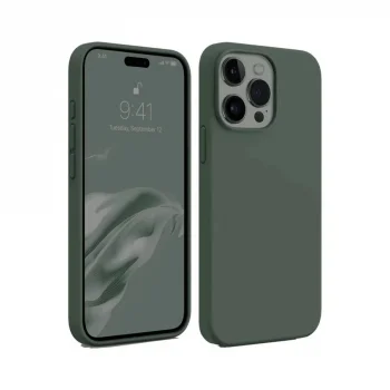 Apple İphone 15 Pro Max Kılıf First Silikon - Koyu Yeşil