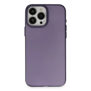 Apple İphone 15 Pro Max Kılıf Modos Metal Kapak - Derin Mor