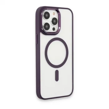 Apple İphone 15 Pro Max Kılıf Room Magneticsafe Silikon - Derin Mor