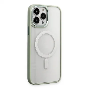 Apple İphone 15 Pro Max Kılıf Room Magneticsafe Silikon - Su Yeşili
