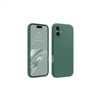 Apple İphone 16 Kılıf First Silikon - Koyu Yeşil