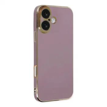 Apple İphone 16 Kılıf Volet Silikon - Mor