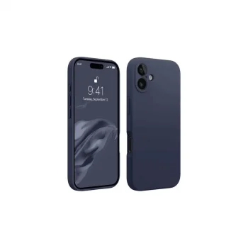 Apple İphone 16 Plus Kılıf First Silikon - Lacivert