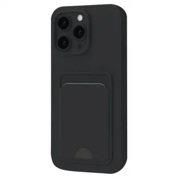 Apple İphone 16 Plus Kılıf Kelvin Kartvizitli Silikon - Siyah
