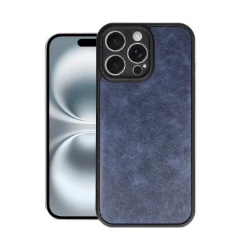 Apple İphone 16 Pro Kılıf Aras Deri Kapak - Lacivert