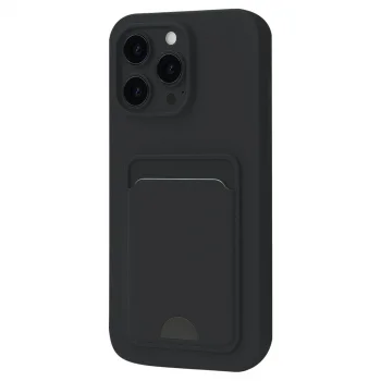 Apple İphone 16 Pro Kılıf Kelvin Kartvizitli Silikon - Siyah