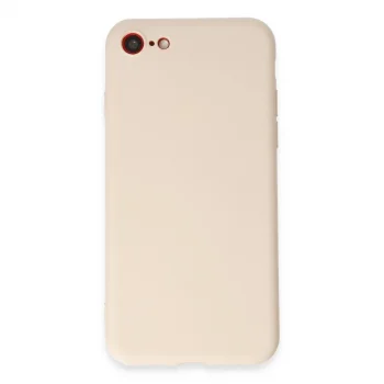 Apple İphone 7 Kılıf First Silikon - Krem