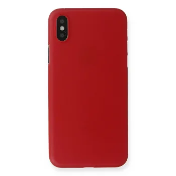 Apple İphone X Kılıf Pp Ultra İnce Kapak - Kırmızı