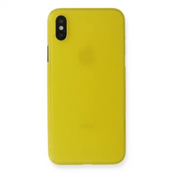 Apple İphone X Kılıf Pp Ultra İnce Kapak - Sarı