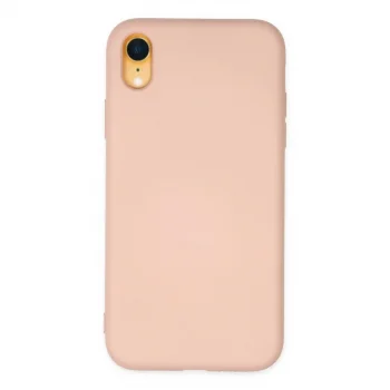 İphone Xr Kılıf Nano İçi Kadife Silikon - Pudra