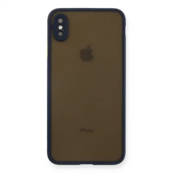 İphone Xs Max Kılıf Montreal Silikon Kapak - Lacivert