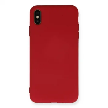 İphone Xs Max Kılıf Nano İçi Kadife Silikon - Kırmızı