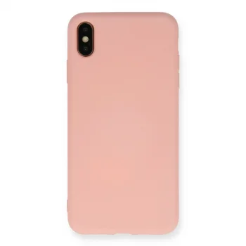 İphone Xs Max Kılıf Nano İçi Kadife Silikon - Pudra