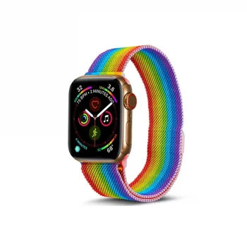 Apple Watch 38mm Metal Mıknatıslı Kordon (saat Değildir) - Gökkuşağı