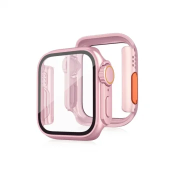 Apple Watch 41mm Watch 49mm Kasa Dönüştürücü Ve Ekran Koruyucu - Rose Gold