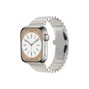 Apple Watch 42mm Kr413 Fine Steel Kordon (saat Değildir) - Yıldız Işığı
